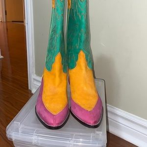 Never worn Donald J Pliner leather cowboy boots, size 7 .5 - no box